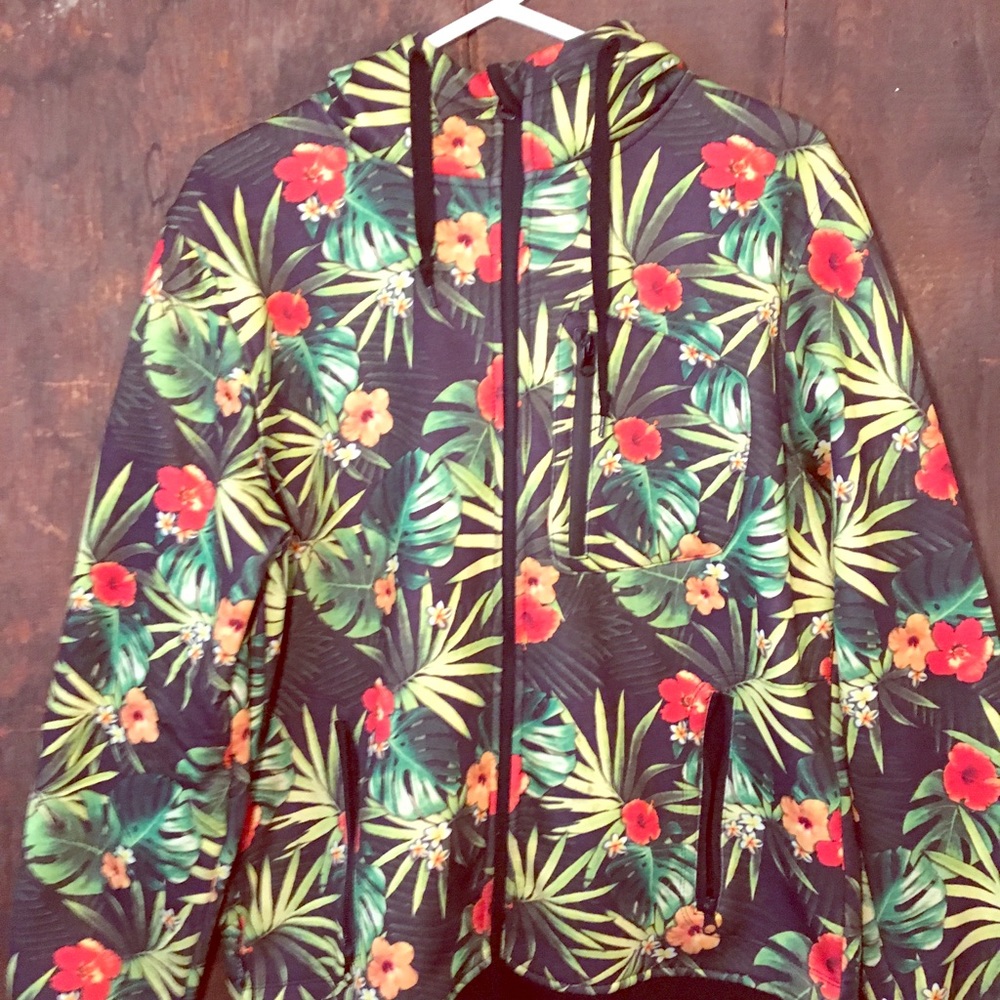 Empyre The Riot Tropical hooded tech fleece jacket